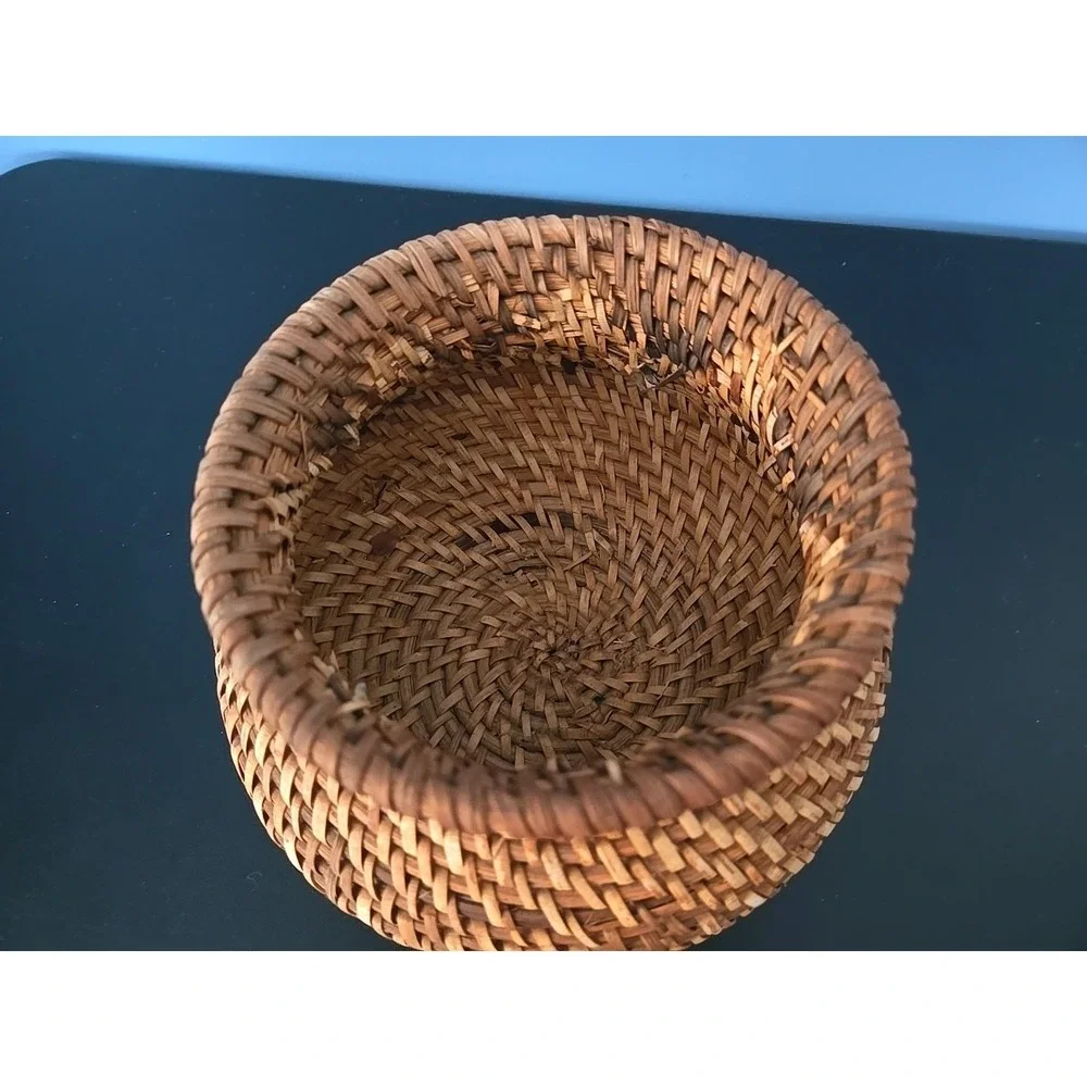 Vintage Wicker Woven Vase Boho Baskets Home Decor Tight Weave‎ For Dry Flower